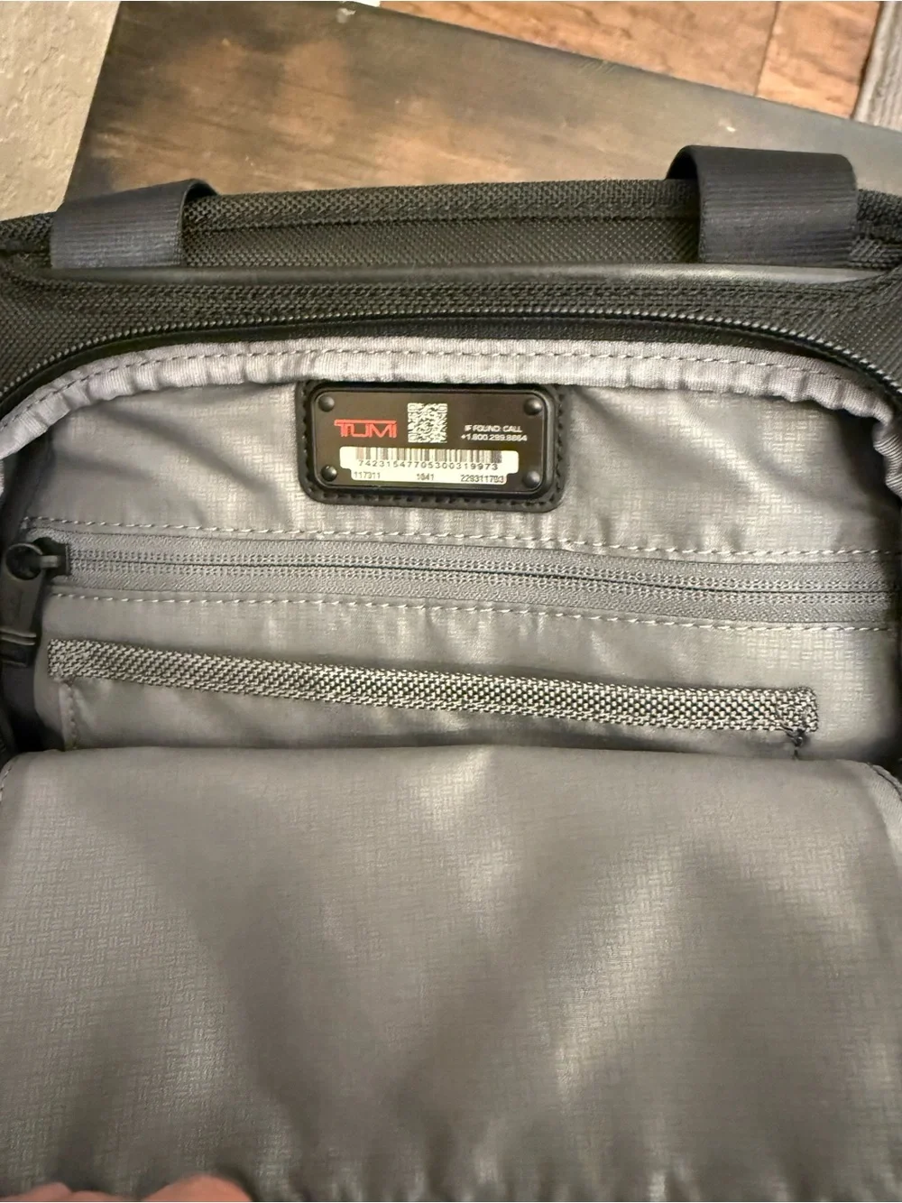 Tumi Black Vertical Laptop Messenger Bag